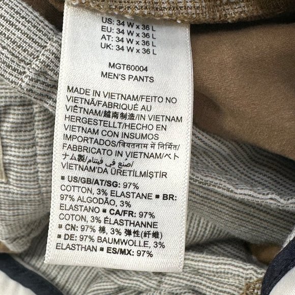 Goodthreads Men's 34x36 Pant 4 Pocket Slim Fit Khaki Good Preowned Condition - Picture 7 of 13